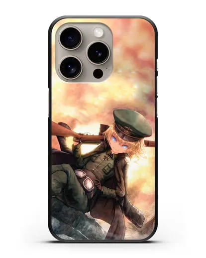 Чехол аниме Военная хроника маленькой девочки - Таня с ружьём силиконовый для iPhone 15 Pro