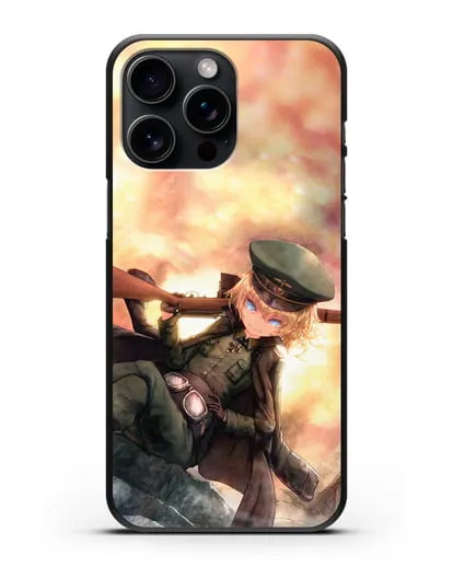 Чехол аниме Военная хроника маленькой девочки - Таня с ружьём силиконовый для iPhone 15 Pro Max