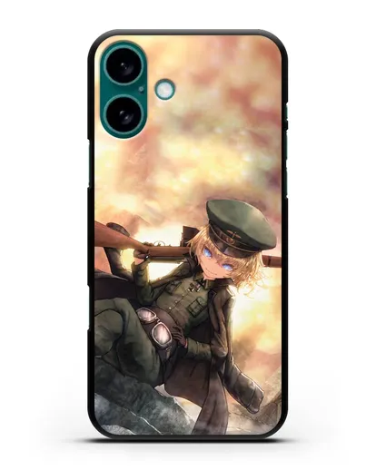 Чехол аниме Военная хроника маленькой девочки - Таня с ружьём силиконовый для iPhone 16 Plus