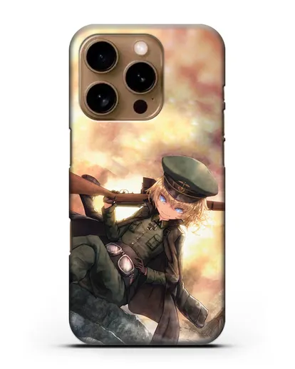 Чехол аниме Военная хроника маленькой девочки - Таня с ружьём силиконовый для iPhone 16 Pro
