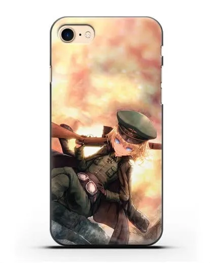 Чехол аниме Военная хроника маленькой девочки - Таня с ружьём силиконовый для iPhone 8