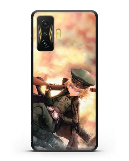 Чехол аниме Военная хроника маленькой девочки - Таня с ружьём силиконовый для Xiaomi Poco F4 GT