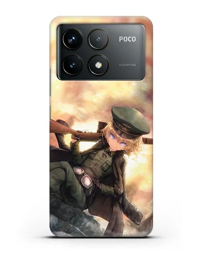 Чехол аниме Военная хроника маленькой девочки - Таня с ружьём силиконовый для Xiaomi Poco F6 Pro