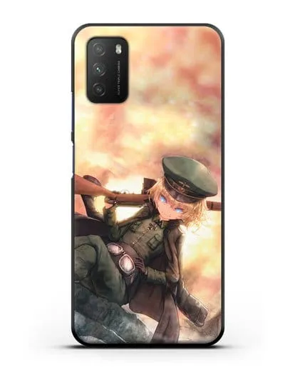 Чехол аниме Военная хроника маленькой девочки - Таня с ружьём силиконовый для Xiaomi Poco M3