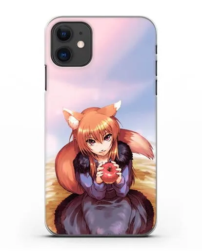 Чехол аниме Волчица и пряности - Волчица с яблоком силиконовый для iPhone 11