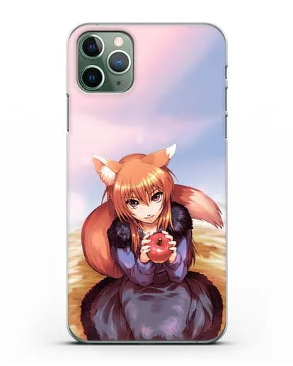 Чехол аниме Волчица и пряности - Волчица с яблоком силиконовый для iPhone 11 Pro