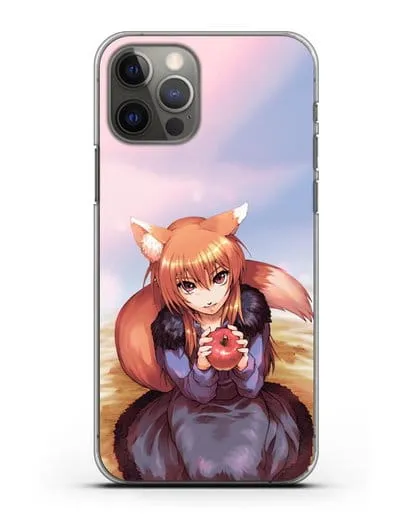 Чехол аниме Волчица и пряности - Волчица с яблоком силиконовый для iPhone 12 Pro