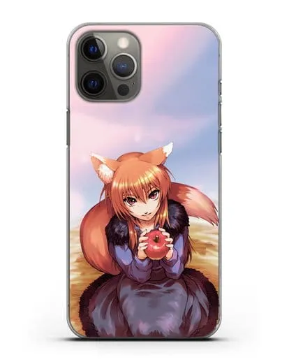 Чехол аниме Волчица и пряности - Волчица с яблоком силиконовый для iPhone 12 Pro Max