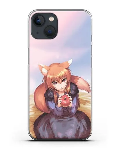 Чехол аниме Волчица и пряности - Волчица с яблоком силиконовый для iPhone 13