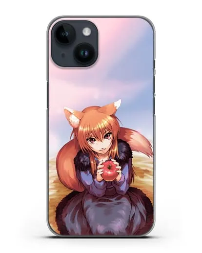 Чехол аниме Волчица и пряности - Волчица с яблоком силиконовый для iPhone 14