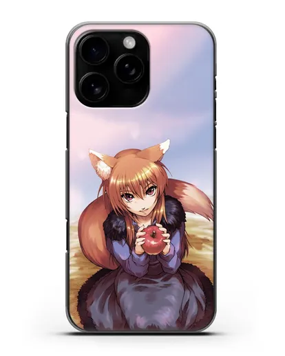 Чехол аниме Волчица и пряности - Волчица с яблоком силиконовый для iPhone 16 Pro Max