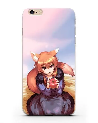 Чехол аниме Волчица и пряности - Волчица с яблоком силиконовый для iPhone 6 Plus