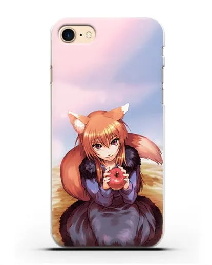 Чехол аниме Волчица и пряности - Волчица с яблоком силиконовый для iPhone 7