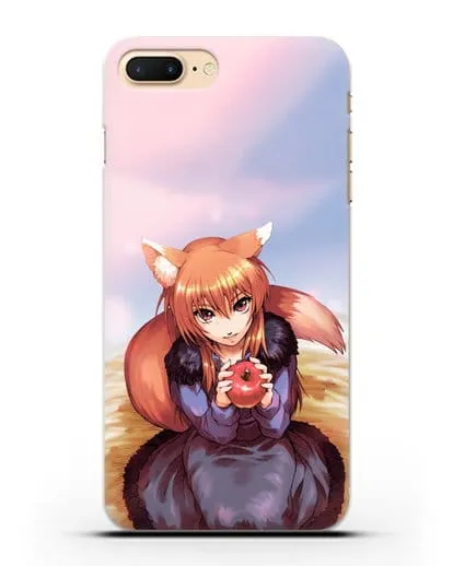 Чехол аниме Волчица и пряности - Волчица с яблоком силиконовый для iPhone 8 Plus