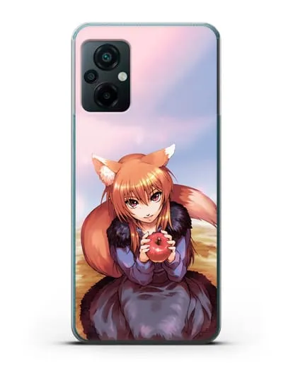 Чехол аниме Волчица и пряности - Волчица с яблоком силиконовый для Xiaomi Poco M5