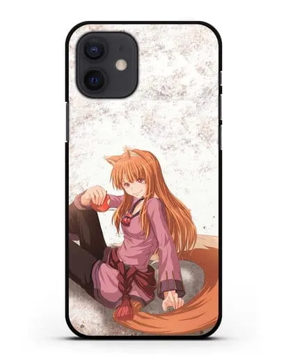 Чехол аниме Волчица и пряности - Волчица Холо силиконовый для iPhone 12