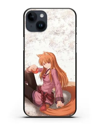 Чехол аниме Волчица и пряности - Волчица Холо силиконовый для iPhone 14 Plus