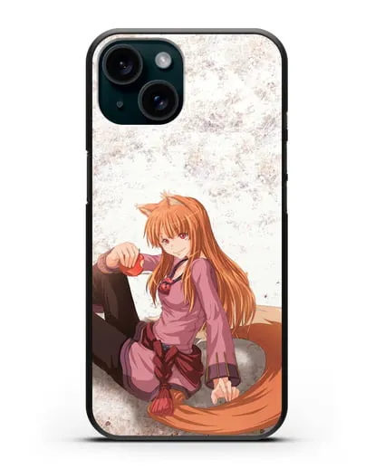 Чехол аниме Волчица и пряности - Волчица Холо силиконовый для iPhone 15