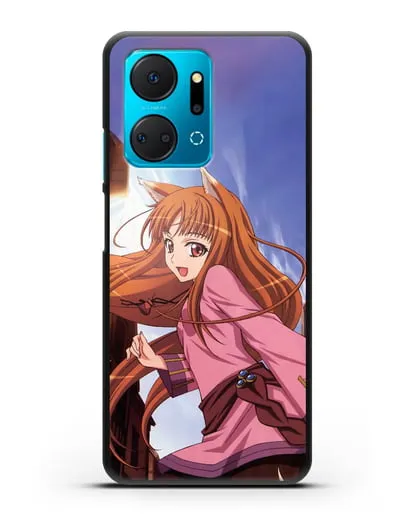 Чехол аниме Волчица и пряности - Волчица в городе силиконовый для Honor X7a Plus