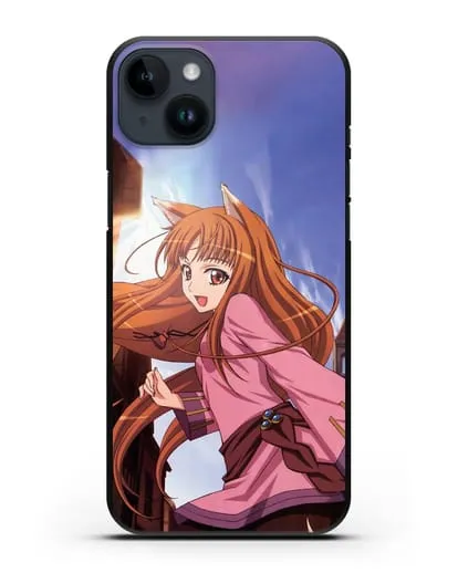 Чехол аниме Волчица и пряности - Волчица в городе силиконовый для iPhone 14 Plus