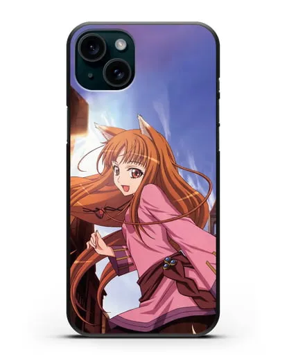 Чехол аниме Волчица и пряности - Волчица в городе силиконовый для iPhone 15 Plus