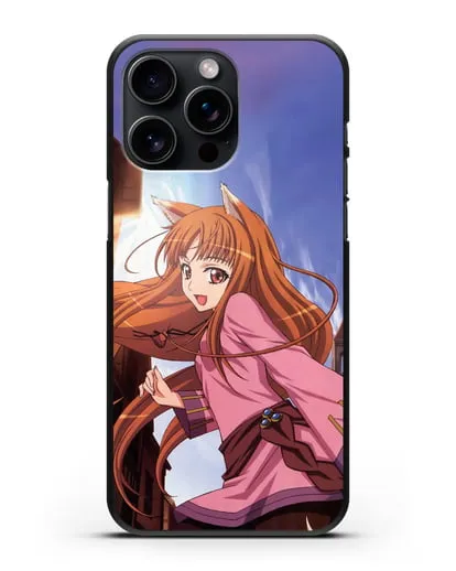 Чехол аниме Волчица и пряности - Волчица в городе силиконовый для iPhone 15 Pro Max