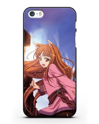 Чехол аниме Волчица и пряности - Волчица в городе силиконовый для iPhone 5/5s/SE