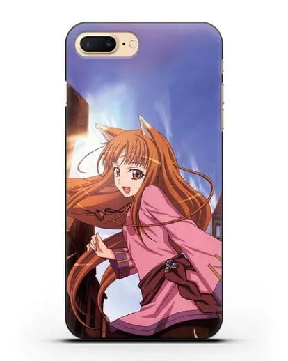 Чехол аниме Волчица и пряности - Волчица в городе силиконовый для iPhone 8 Plus