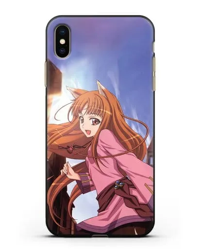 Чехол аниме Волчица и пряности - Волчица в городе силиконовый для iPhone XS Max