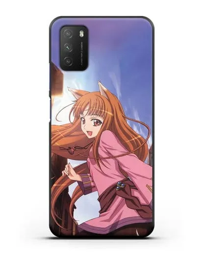 Чехол аниме Волчица и пряности - Волчица в городе силиконовый для Xiaomi Poco M3
