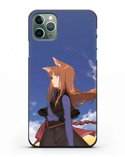 Чехол аниме Волчица и пряности - Холо в поле силиконовый для iPhone 11 Pro Max