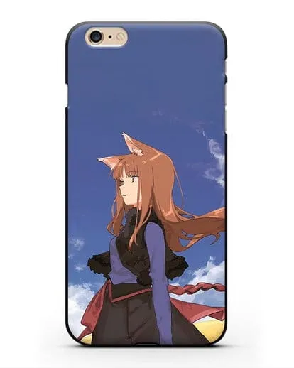Чехол аниме Волчица и пряности - Холо в поле силиконовый для iPhone 6 Plus