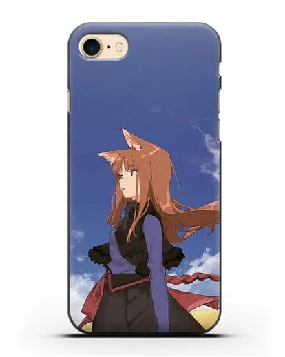 Чехол аниме Волчица и пряности - Холо в поле силиконовый для iPhone 8