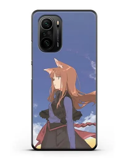 Чехол аниме Волчица и пряности - Холо в поле силиконовый для Xiaomi Poco F3