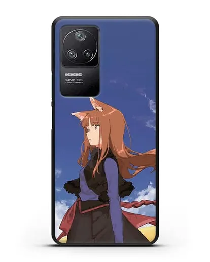Чехол аниме Волчица и пряности - Холо в поле силиконовый для Xiaomi Poco F4
