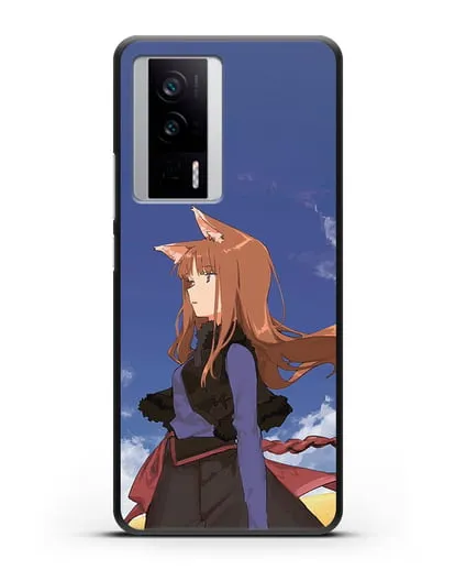 Чехол аниме Волчица и пряности - Холо в поле силиконовый для Xiaomi Poco F5 Pro