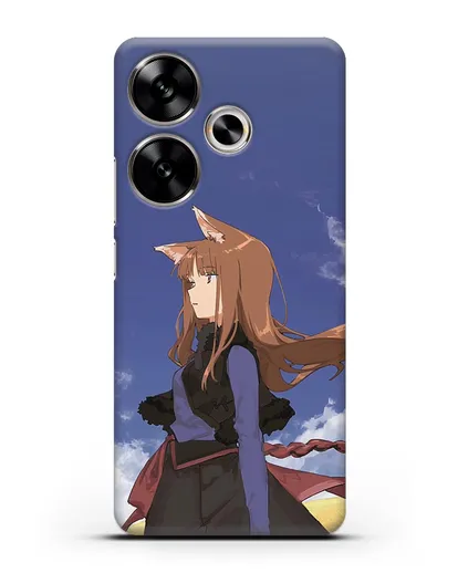 Чехол аниме Волчица и пряности - Холо в поле силиконовый для Xiaomi Poco F6