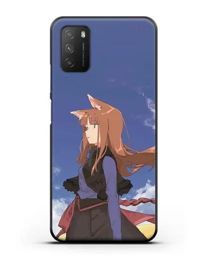 Чехол аниме Волчица и пряности - Холо в поле силиконовый для Xiaomi Poco M3