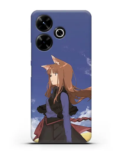 Чехол аниме Волчица и пряности - Холо в поле силиконовый для Xiaomi Poco M6