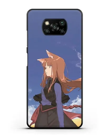 Чехол аниме Волчица и пряности - Холо в поле силиконовый для Xiaomi Poco X3