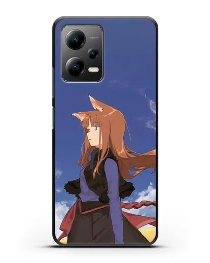 Чехол аниме Волчица и пряности - Холо в поле силиконовый для Xiaomi Poco X5