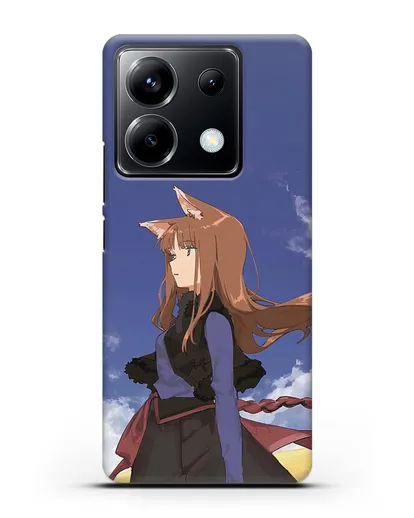 Чехол аниме Волчица и пряности - Холо в поле силиконовый для Xiaomi Poco X6