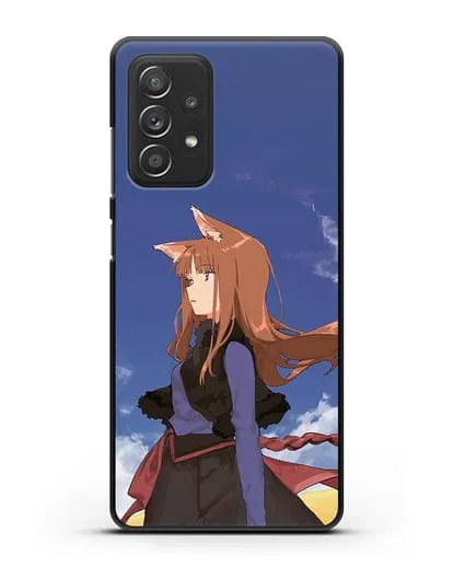 Чехол аниме Волчица и пряности - Холо в поле силиконовый для Samsung Galaxy A53