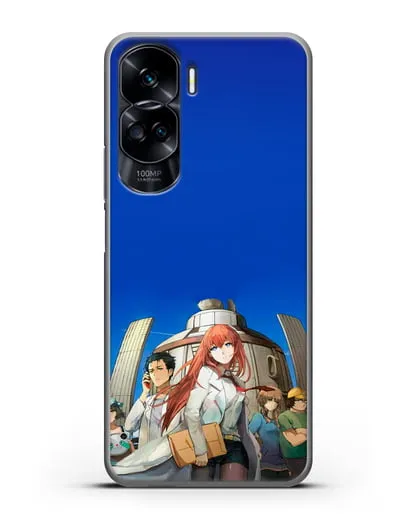 Чехол аниме Врата Штейна - Команда Лаборатории Гаджетов Будущего силиконовый для Honor 90 Lite
