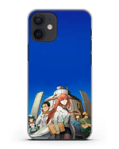 Чехол аниме Врата Штейна - Команда Лаборатории Гаджетов Будущего силиконовый для iPhone 12 mini