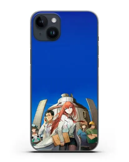 Чехол аниме Врата Штейна - Команда Лаборатории Гаджетов Будущего силиконовый для iPhone 14 Plus