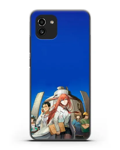 Чехол аниме Врата Штейна - Команда Лаборатории Гаджетов Будущего силиконовый для Samsung Galaxy A03 [SM-A035]