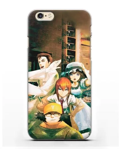 Чехол аниме Врата Штейна - Окабе, Шиина, Макисе и Хашида силиконовый для iPhone 6