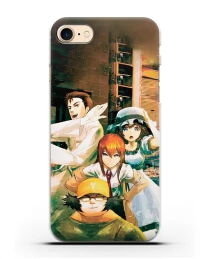 Чехол аниме Врата Штейна - Окабе, Шиина, Макисе и Хашида силиконовый для iPhone 7