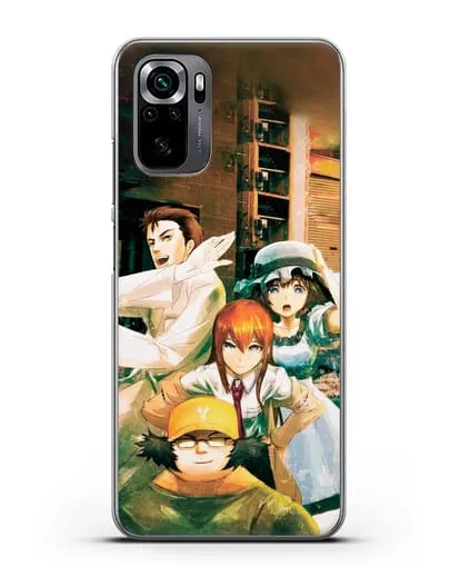 Чехол аниме Врата Штейна - Окабе, Шиина, Макисе и Хашида силиконовый для Xiaomi Poco M5s